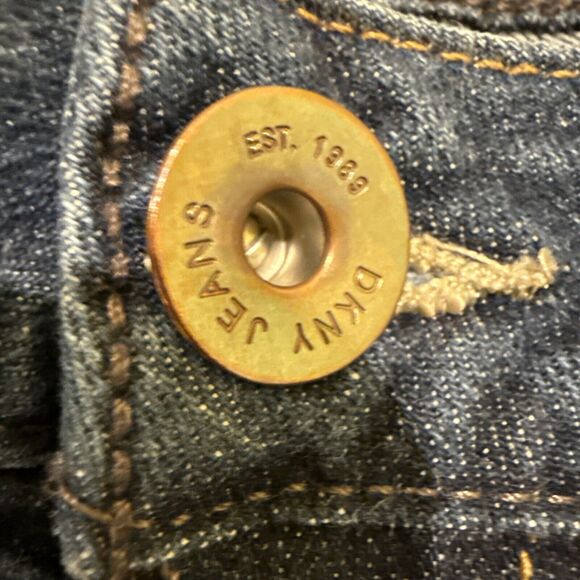 DKNY Soho Jean Womens Mid Rise Bootcut Stretch Blue Jeans Size 14 - Picture 5 of 14